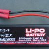 Spare 7.4V 2000mAh 2S 30C (Burst 50C) LiPo Battery with Banana (Bullet) Connector (LP7420) - Image 3