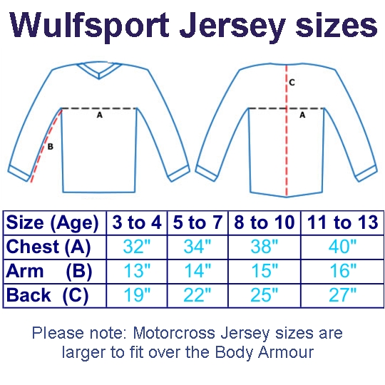 Wulfsport Size Chart