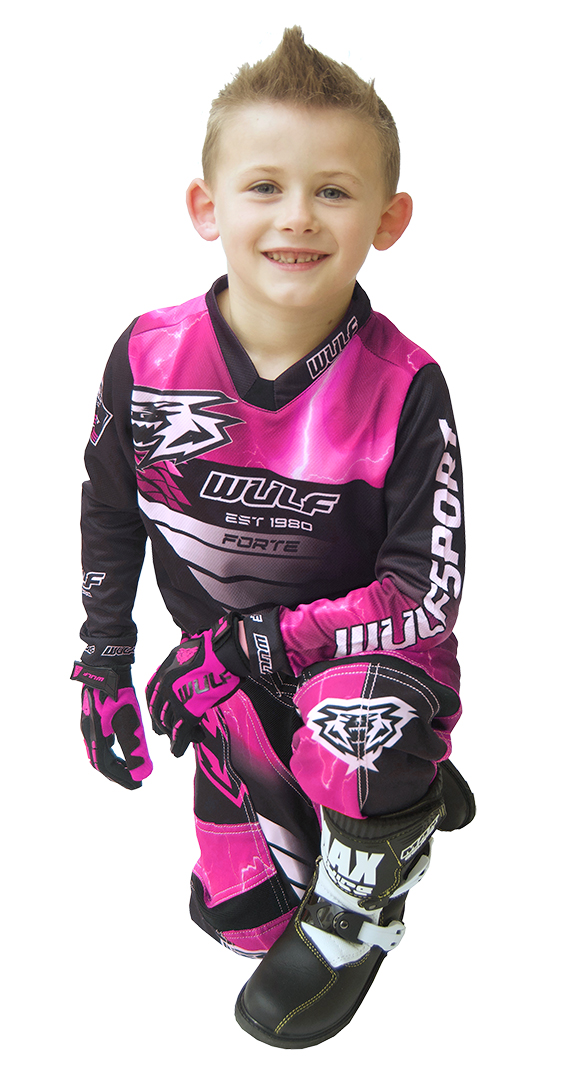 Kids MX Motocross Wulfsport 2020 FORTE Pant Shirt Helmet Glove Set Blue #P3 